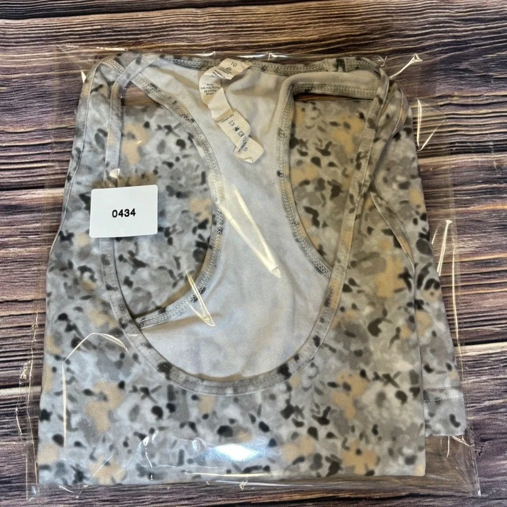 Lululemon Cool Racerback Tank Top Womens 10 Floral Print Athletic Activewear